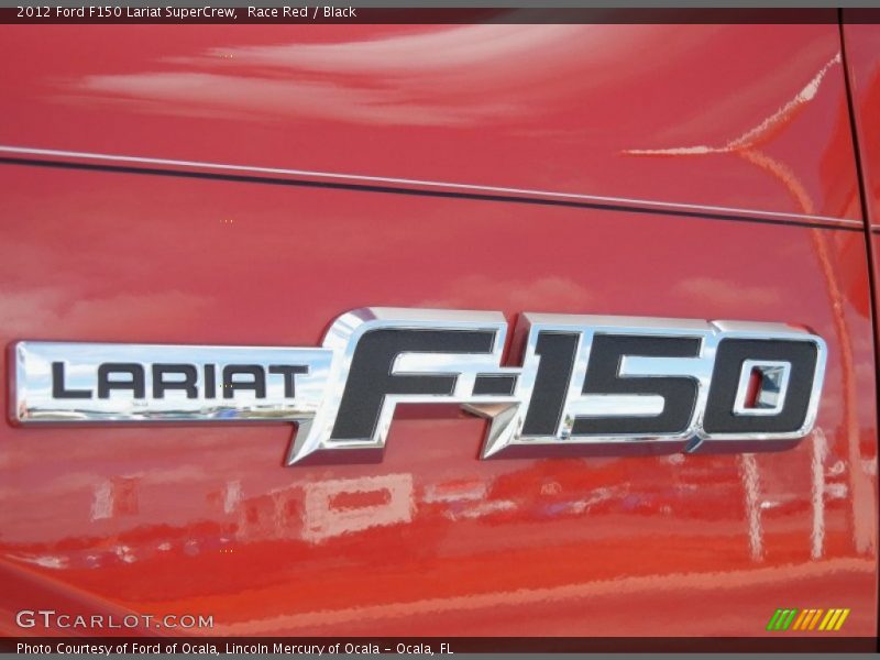 Race Red / Black 2012 Ford F150 Lariat SuperCrew