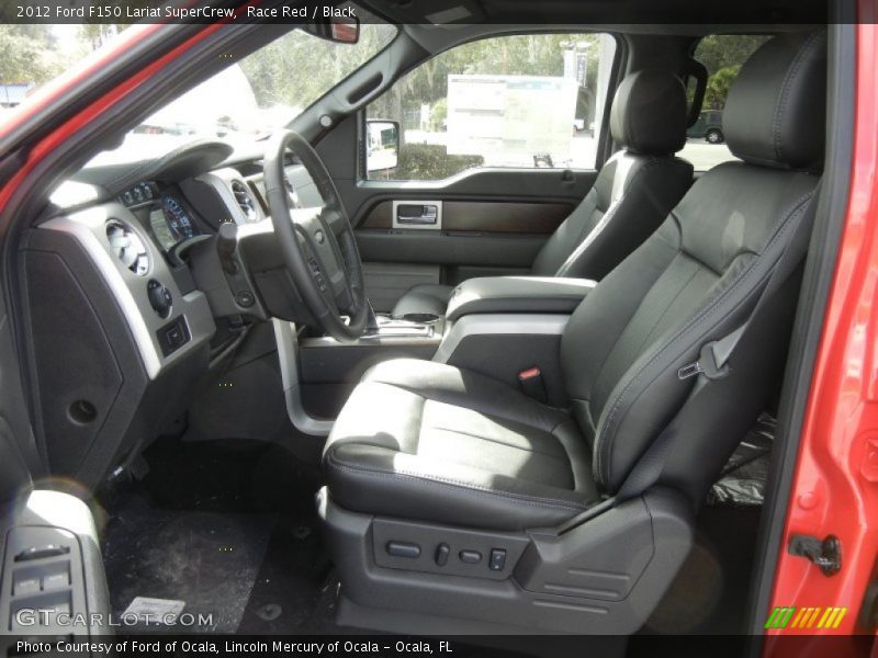 Race Red / Black 2012 Ford F150 Lariat SuperCrew