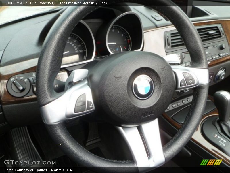 Titanium Silver Metallic / Black 2008 BMW Z4 3.0si Roadster