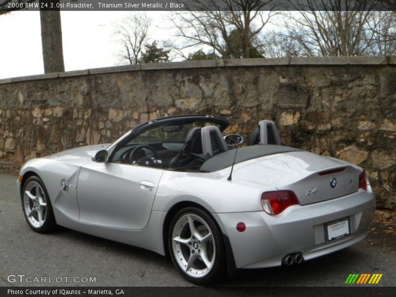 Titanium Silver Metallic / Black 2008 BMW Z4 3.0si Roadster