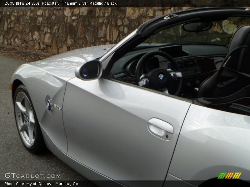 Titanium Silver Metallic / Black 2008 BMW Z4 3.0si Roadster