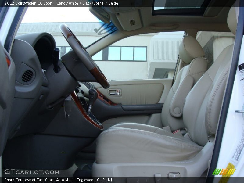Candy White / Black/Cornsilk Beige 2012 Volkswagen CC Sport