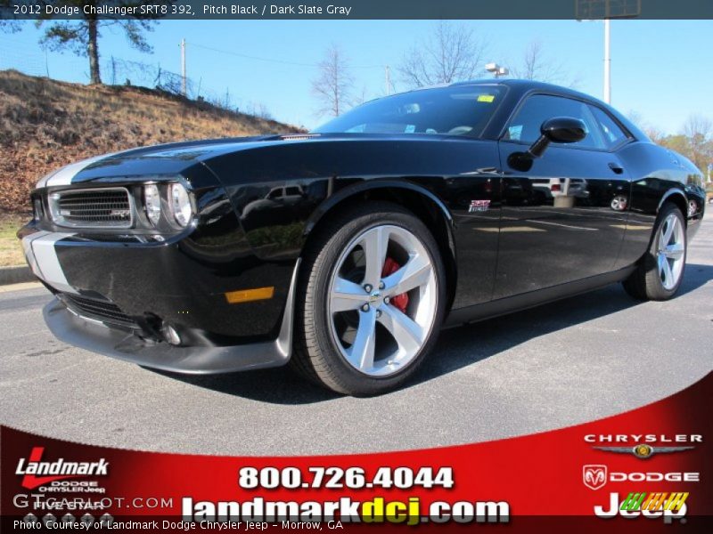 Pitch Black / Dark Slate Gray 2012 Dodge Challenger SRT8 392