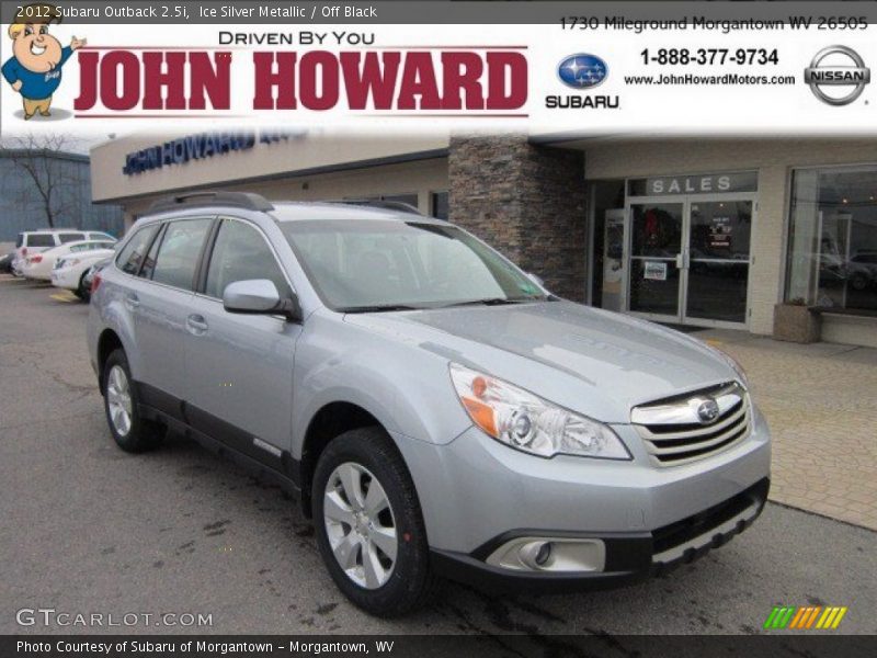 Ice Silver Metallic / Off Black 2012 Subaru Outback 2.5i