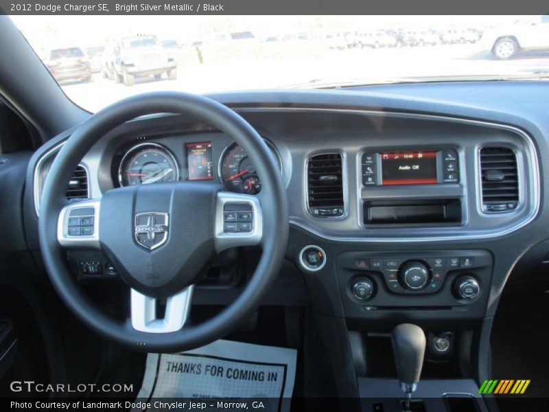 Bright Silver Metallic / Black 2012 Dodge Charger SE