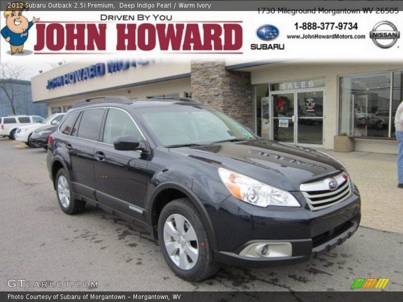 Deep Indigo Pearl / Warm Ivory 2012 Subaru Outback 2.5i Premium