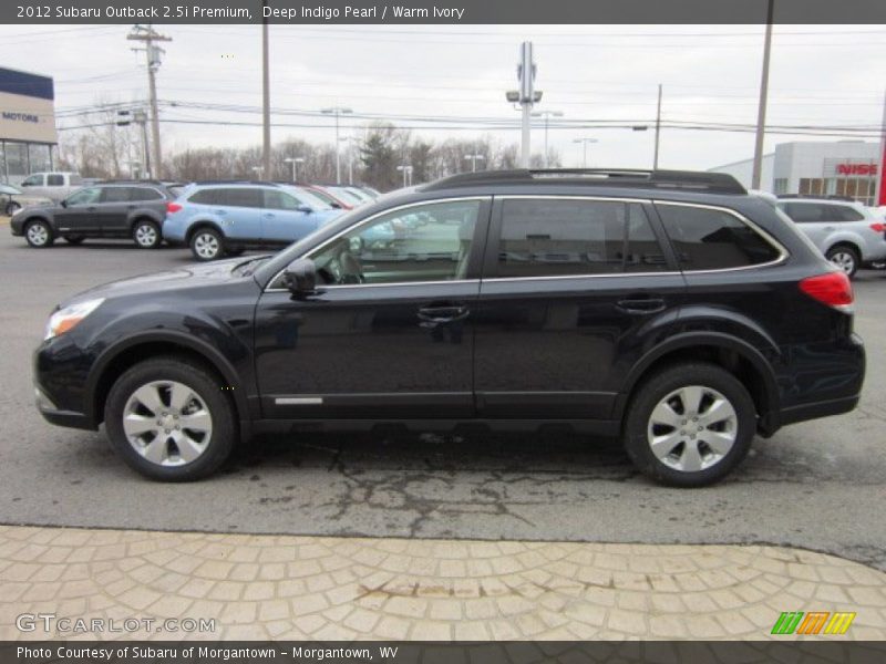 Deep Indigo Pearl / Warm Ivory 2012 Subaru Outback 2.5i Premium