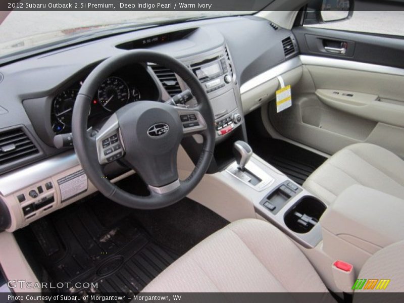Deep Indigo Pearl / Warm Ivory 2012 Subaru Outback 2.5i Premium