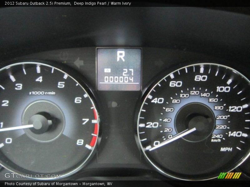 Deep Indigo Pearl / Warm Ivory 2012 Subaru Outback 2.5i Premium