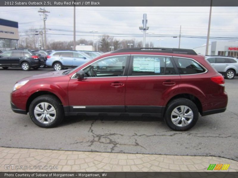 Ruby Red Pearl / Off Black 2012 Subaru Outback 2.5i
