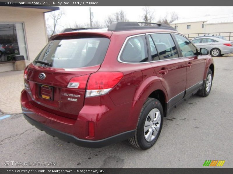 Ruby Red Pearl / Off Black 2012 Subaru Outback 2.5i
