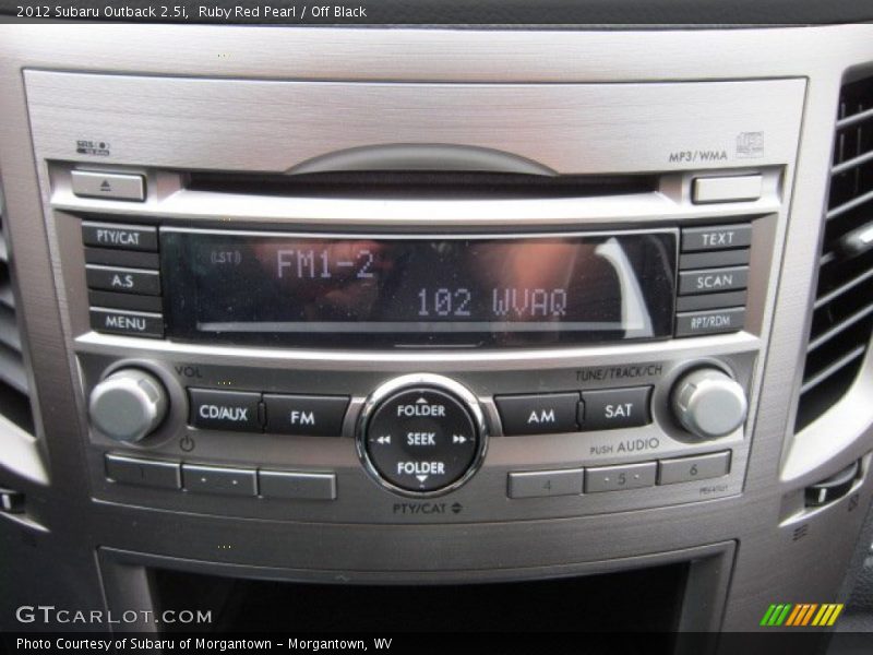 Ruby Red Pearl / Off Black 2012 Subaru Outback 2.5i