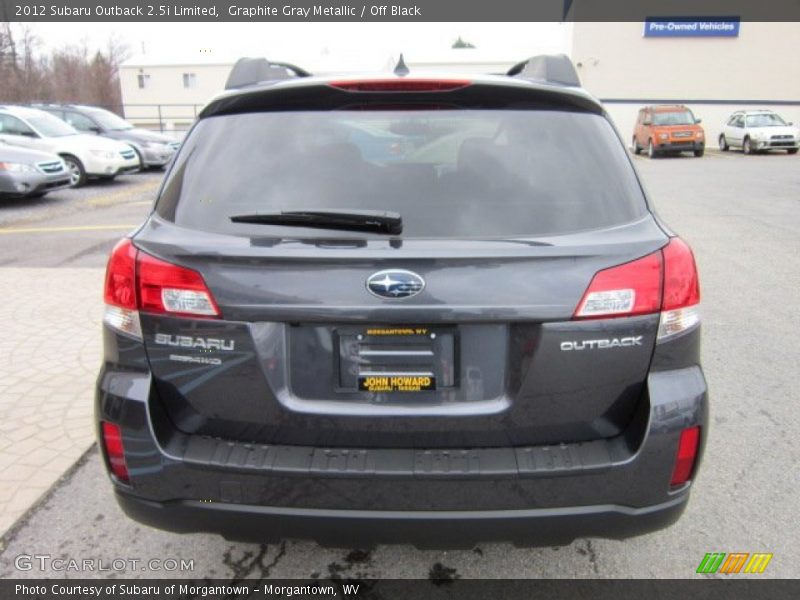 Graphite Gray Metallic / Off Black 2012 Subaru Outback 2.5i Limited