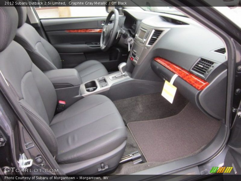 Graphite Gray Metallic / Off Black 2012 Subaru Outback 2.5i Limited