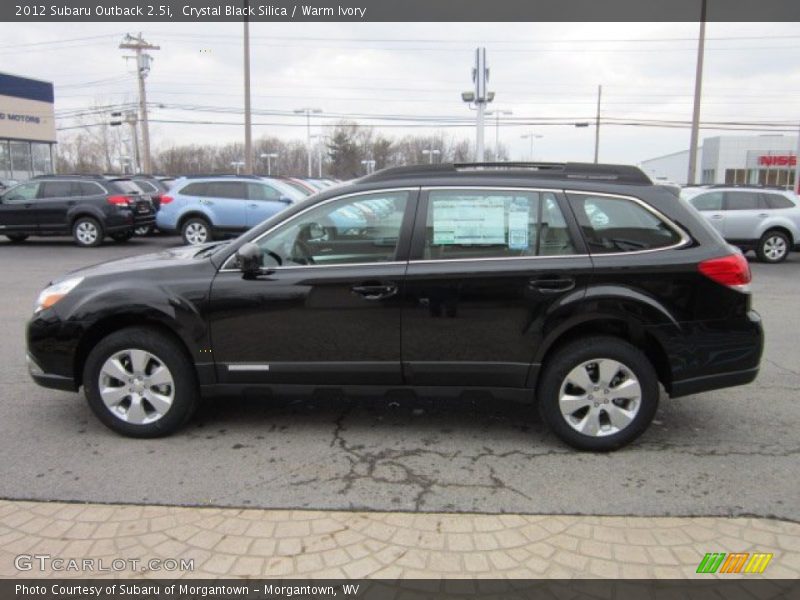 Crystal Black Silica / Warm Ivory 2012 Subaru Outback 2.5i