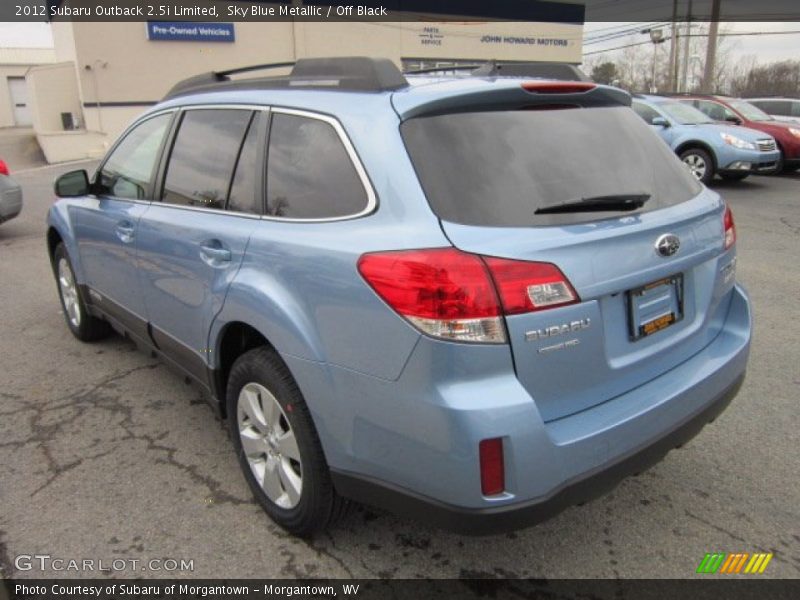 Sky Blue Metallic / Off Black 2012 Subaru Outback 2.5i Limited