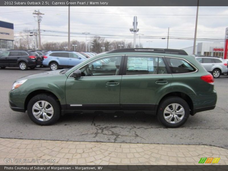 Cypress Green Pearl / Warm Ivory 2012 Subaru Outback 2.5i