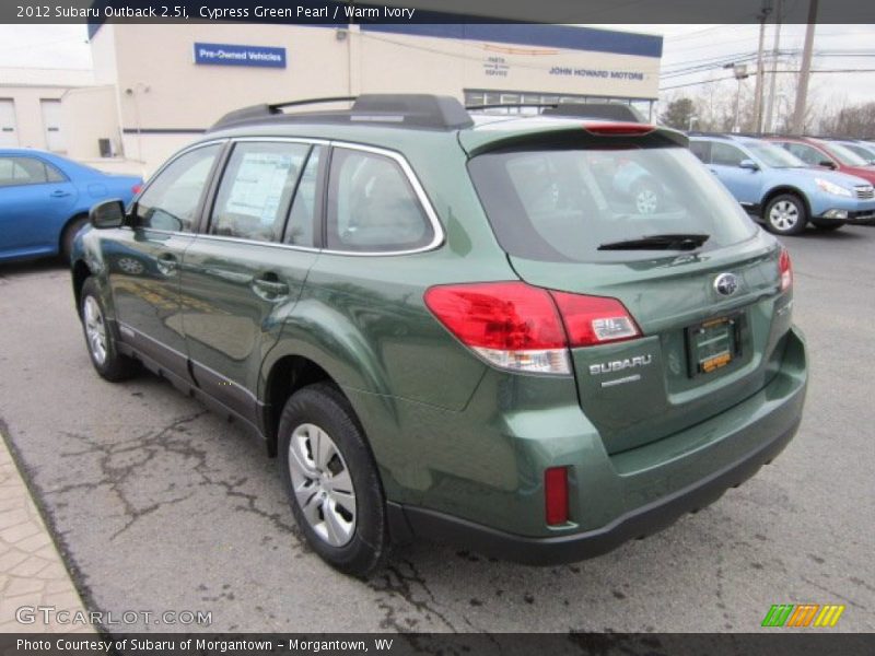 Cypress Green Pearl / Warm Ivory 2012 Subaru Outback 2.5i