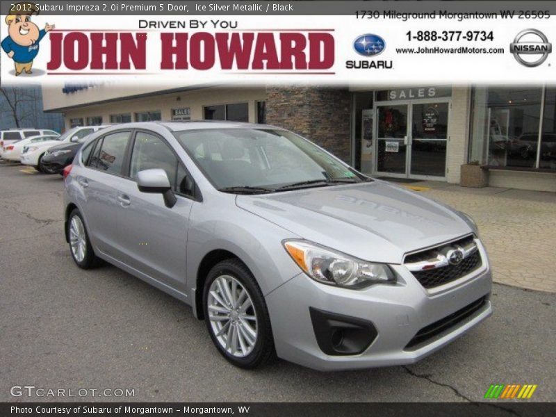 Ice Silver Metallic / Black 2012 Subaru Impreza 2.0i Premium 5 Door