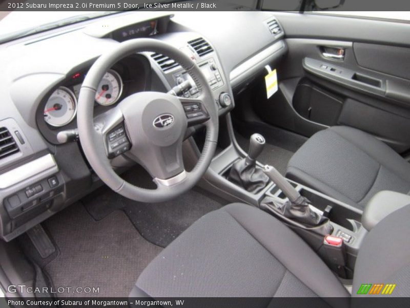 Ice Silver Metallic / Black 2012 Subaru Impreza 2.0i Premium 5 Door