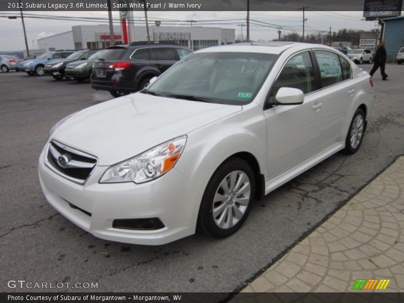 Satin White Pearl / Warm Ivory 2012 Subaru Legacy 3.6R Limited