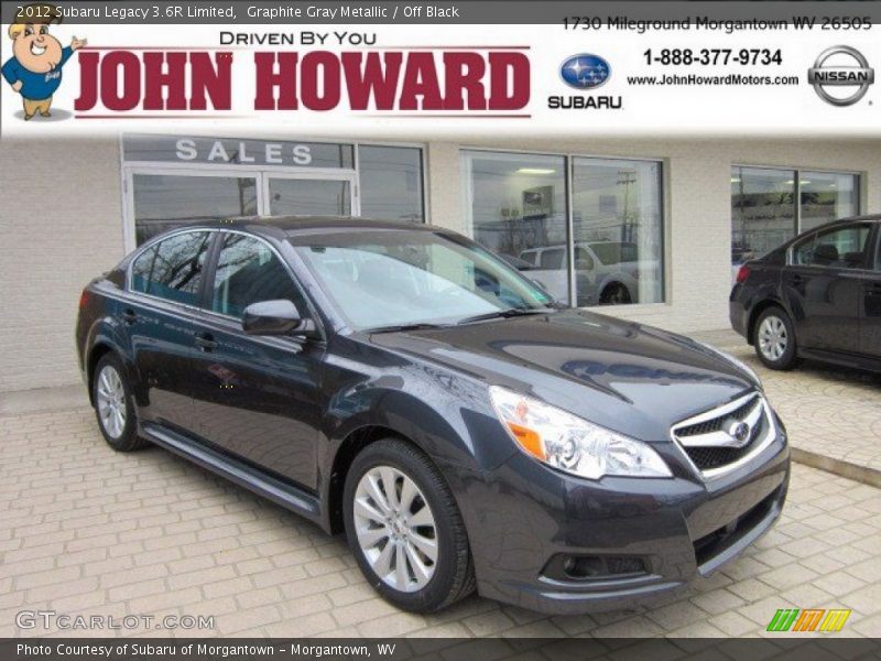Graphite Gray Metallic / Off Black 2012 Subaru Legacy 3.6R Limited