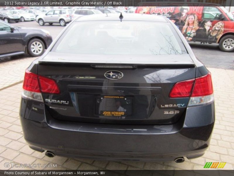 Graphite Gray Metallic / Off Black 2012 Subaru Legacy 3.6R Limited