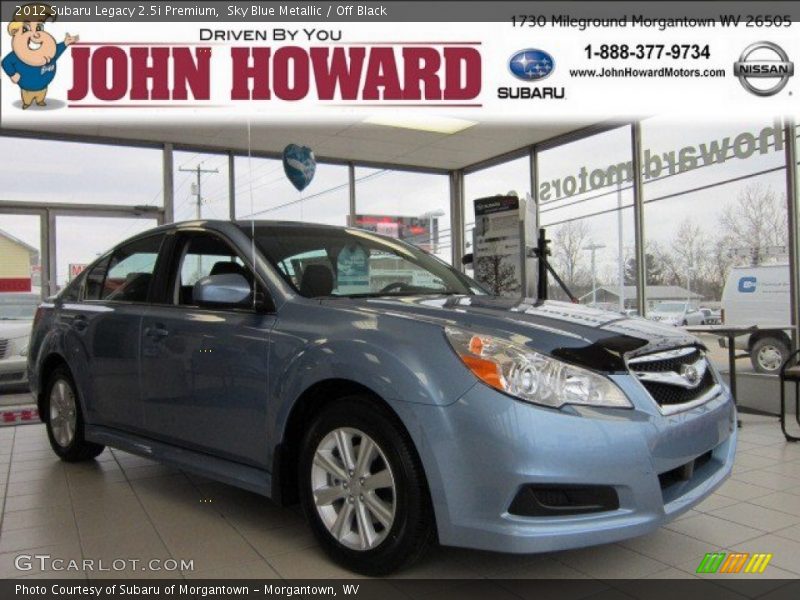 Sky Blue Metallic / Off Black 2012 Subaru Legacy 2.5i Premium