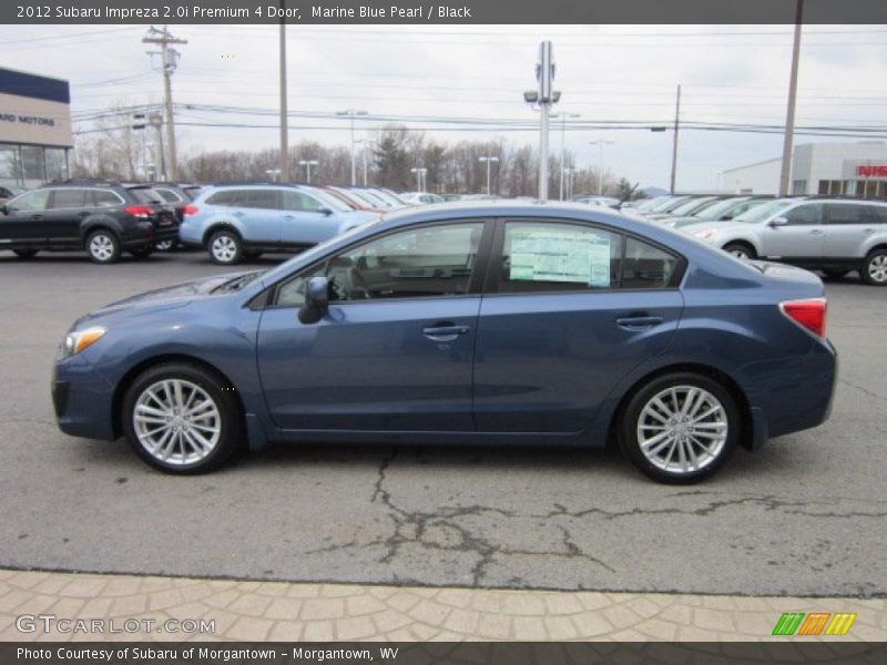 Marine Blue Pearl / Black 2012 Subaru Impreza 2.0i Premium 4 Door