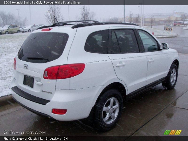 Powder White Pearl / Beige 2008 Hyundai Santa Fe GLS