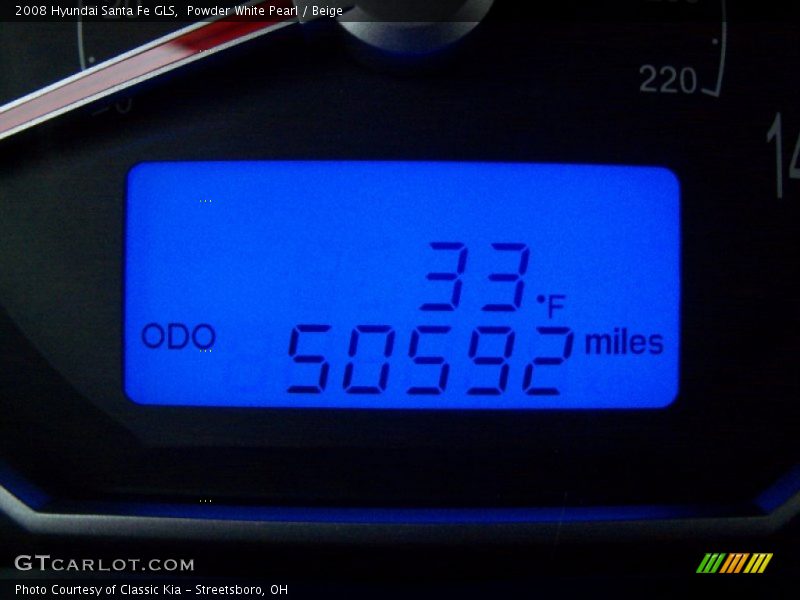 Powder White Pearl / Beige 2008 Hyundai Santa Fe GLS