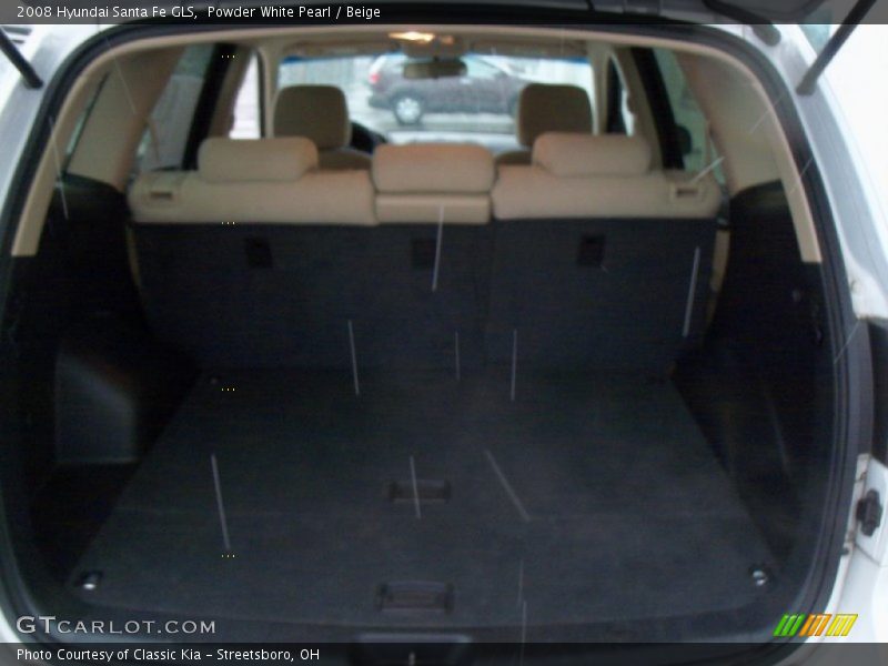 Powder White Pearl / Beige 2008 Hyundai Santa Fe GLS