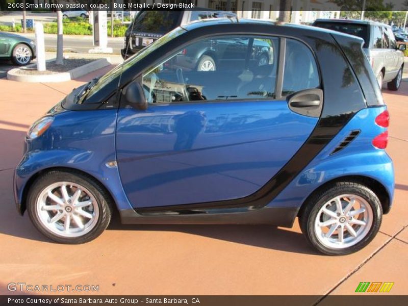 Blue Metallic / Design Black 2008 Smart fortwo passion coupe