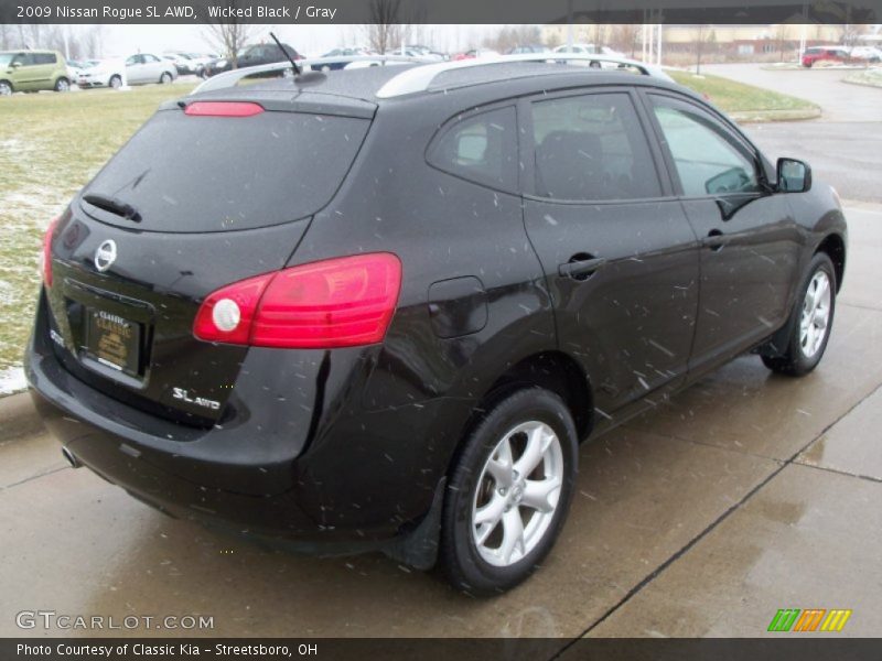 Wicked Black / Gray 2009 Nissan Rogue SL AWD