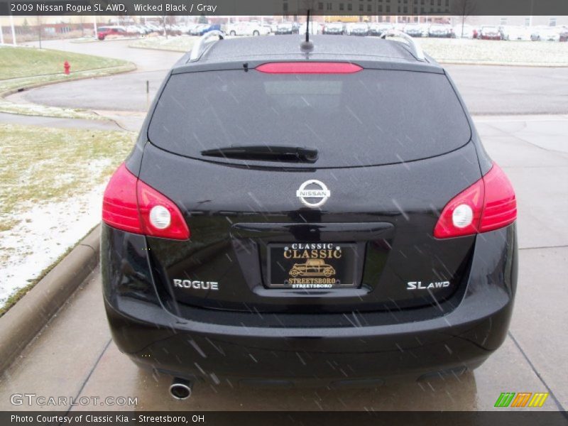 Wicked Black / Gray 2009 Nissan Rogue SL AWD