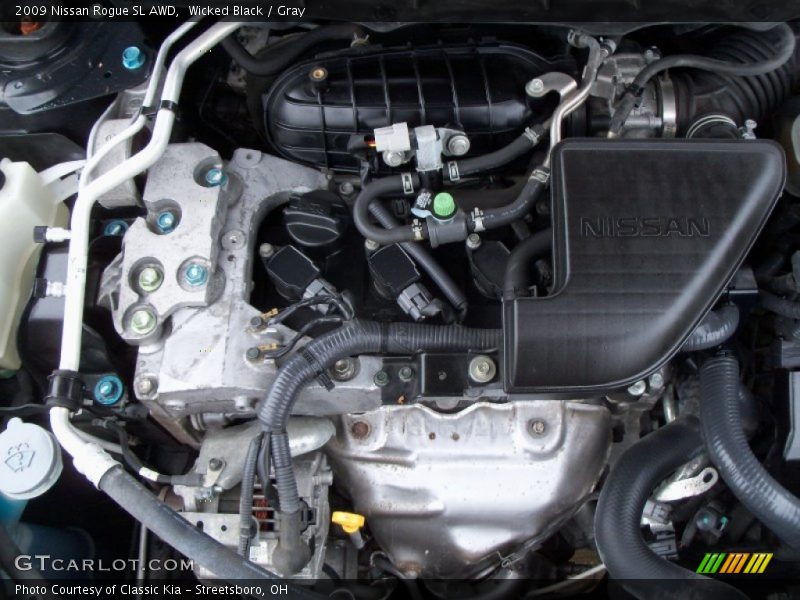 Wicked Black / Gray 2009 Nissan Rogue SL AWD