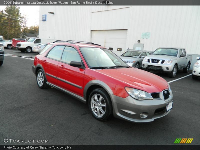 San Remo Red / Desert Beige 2006 Subaru Impreza Outback Sport Wagon