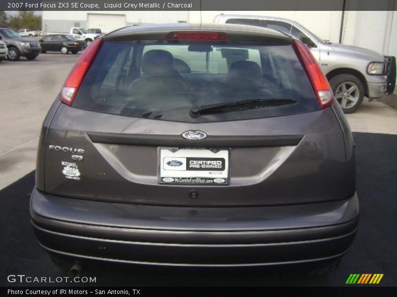 Liquid Grey Metallic / Charcoal 2007 Ford Focus ZX3 SE Coupe