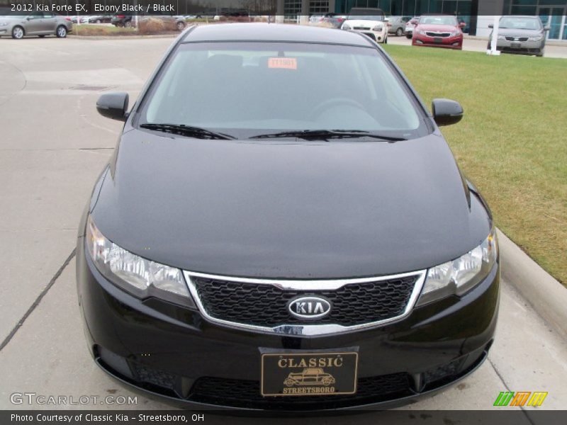Ebony Black / Black 2012 Kia Forte EX