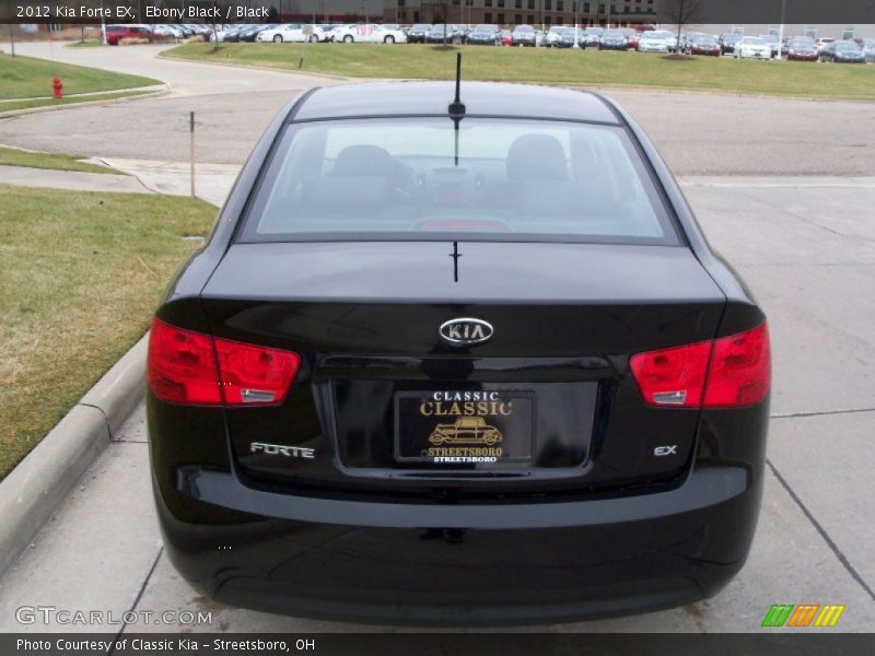 Ebony Black / Black 2012 Kia Forte EX