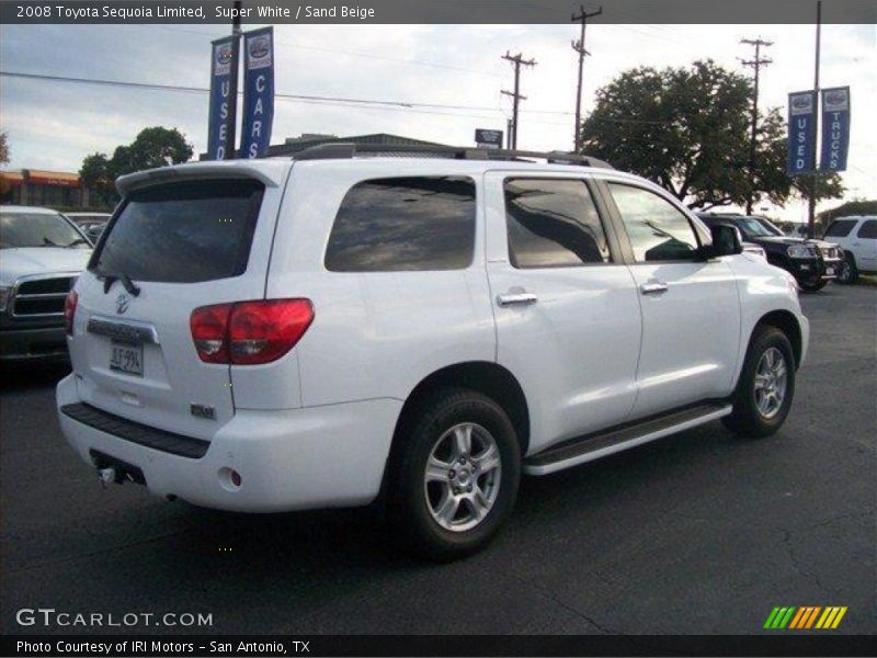 Super White / Sand Beige 2008 Toyota Sequoia Limited