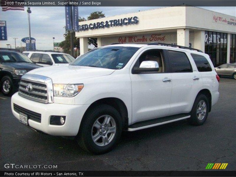 Super White / Sand Beige 2008 Toyota Sequoia Limited