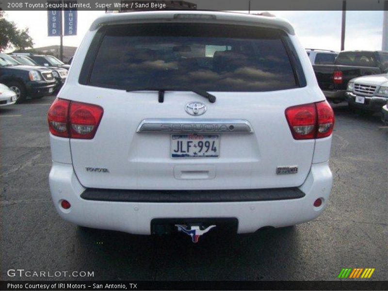 Super White / Sand Beige 2008 Toyota Sequoia Limited