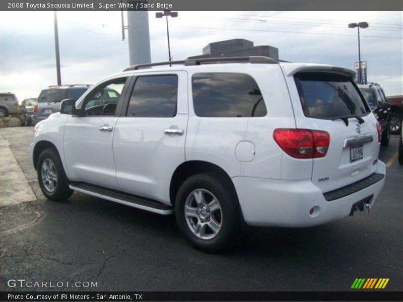 Super White / Sand Beige 2008 Toyota Sequoia Limited