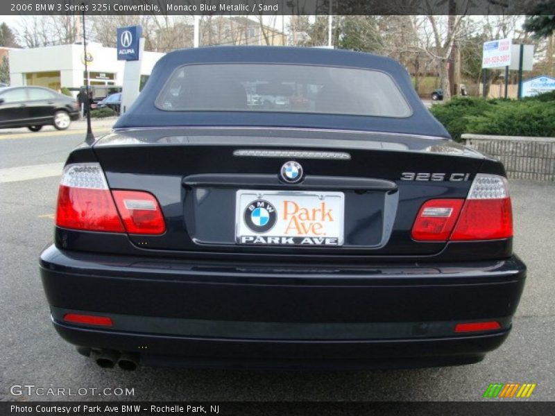 Monaco Blue Metallic / Sand 2006 BMW 3 Series 325i Convertible