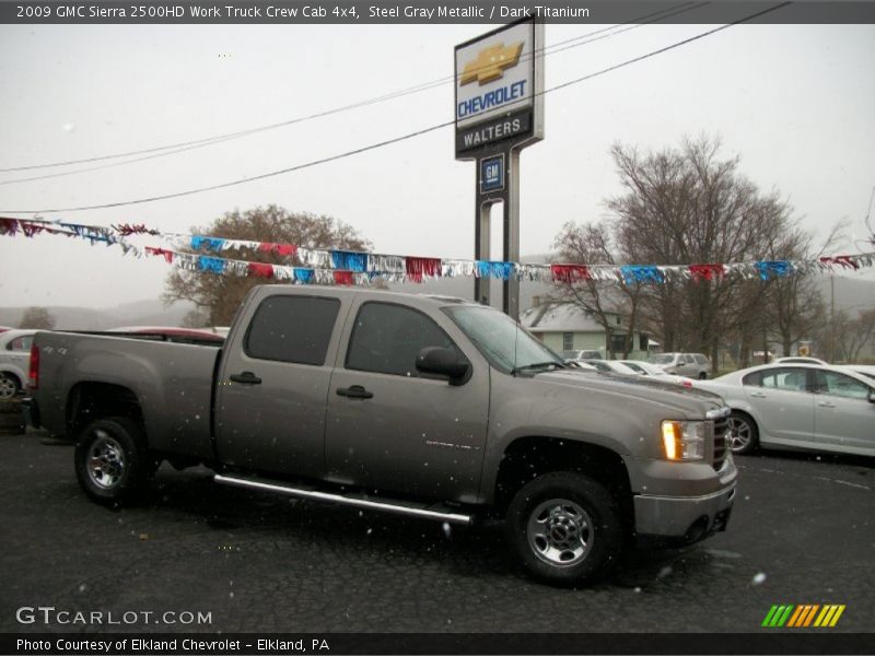 Steel Gray Metallic / Dark Titanium 2009 GMC Sierra 2500HD Work Truck Crew Cab 4x4