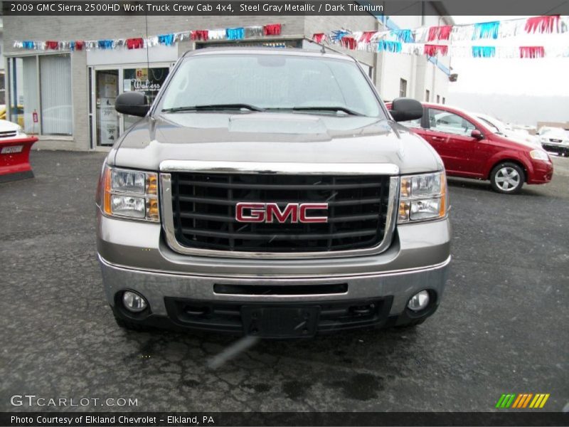 Steel Gray Metallic / Dark Titanium 2009 GMC Sierra 2500HD Work Truck Crew Cab 4x4
