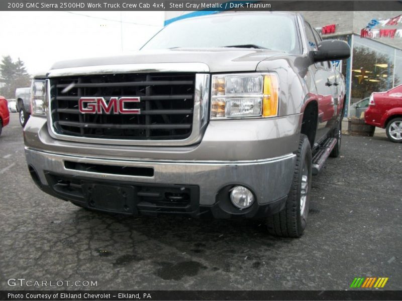 Steel Gray Metallic / Dark Titanium 2009 GMC Sierra 2500HD Work Truck Crew Cab 4x4