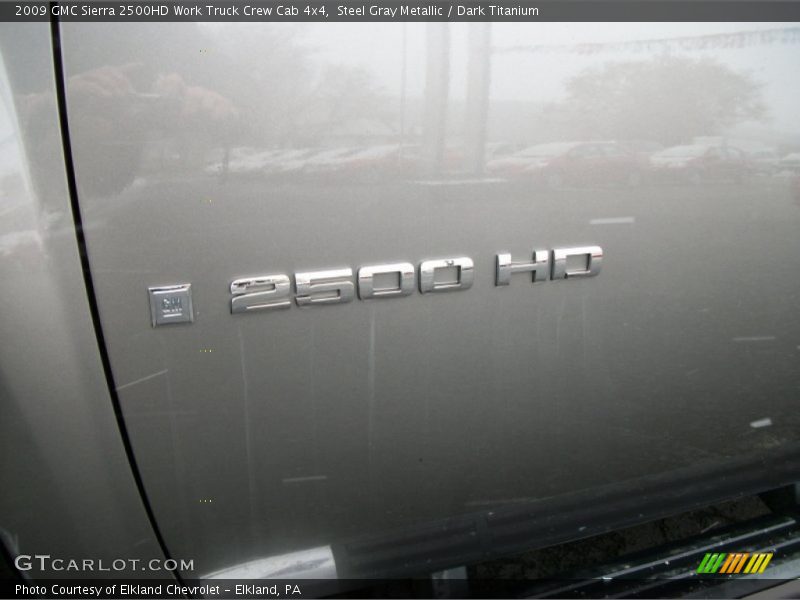 Steel Gray Metallic / Dark Titanium 2009 GMC Sierra 2500HD Work Truck Crew Cab 4x4