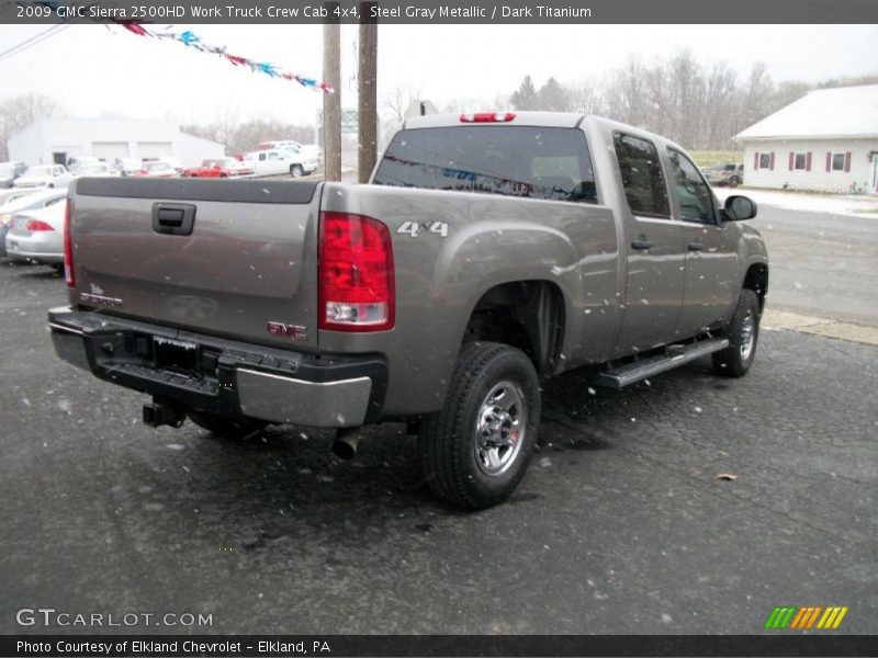 Steel Gray Metallic / Dark Titanium 2009 GMC Sierra 2500HD Work Truck Crew Cab 4x4